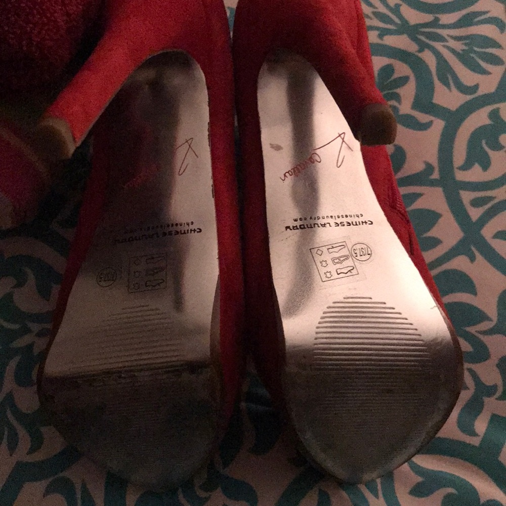 Cute red booties